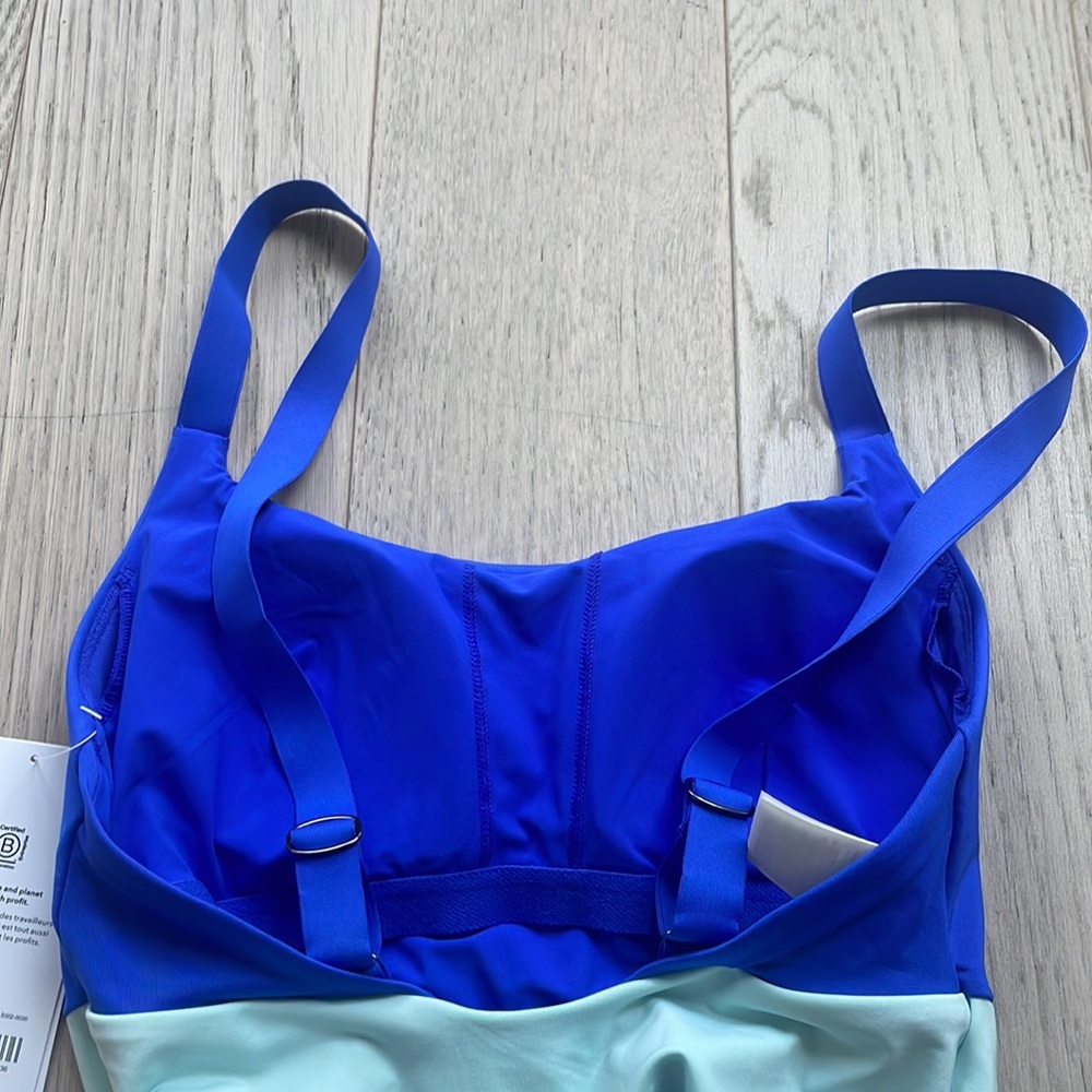 BNWT Athleta Coastline one piece swimsuit bathing suit Size Small Blue Summer - Picture 7 of 8